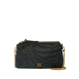 Pinko Animal-print Zip Clutch Bag