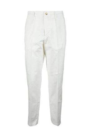 Truenyc White Stretch Cotton Pants