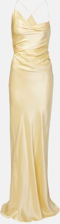 The Sei Draped silk satin gown