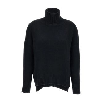 Lisa Yang Heidi Turtleneck - Dames - Cashmere truien - Zwart - S - Kasjmier - Truien & Vesten