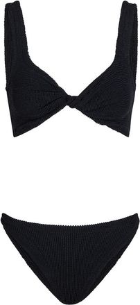 Hunza G Juno Seersucker Bikini - Black - One Size