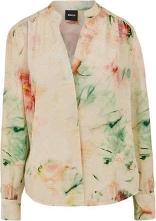 HUGO BOSS Zijden blouse voor dames (Veelkleurig)