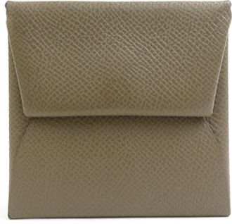 Hermès Etoupe Gray Epsom Leather Coin Purse/Coin Case (Pre-Owned)