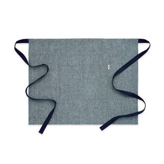 Solino Home Linen Bistro Apron - Kitchen Linen in Denim Blue /Navy at Nordstrom, Size Small