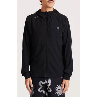 Roark Second Wind Water Resistant Hooded Jacket in Black at Nordstrom, Size Xx-Large