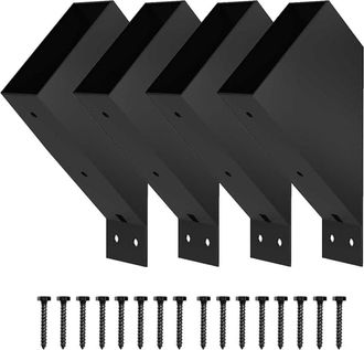 OEM Juego De 4 Soportes Para P&eacute;rgola, &Aacute;ngulo De 45 Grados, Conector Resistente Para Postes De Madera De 2 X 4 Pulgadas