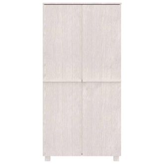 Berkfield Home Wardrobe HAMAR White 89x50x180 cm Solid Wood Pine | Size: 89 x 50 x 180 cm