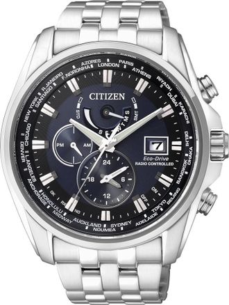 Citizen Funk-Multifunktionsuhr Armbanduhr, Herrenuhr, Solar, bis 20 bar wasserdicht, Edelstahlarmband