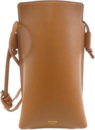 Celine Brown Leather Phone Wallet (Pre-Owned)
