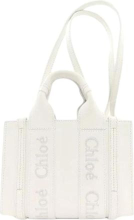 Chlo&eacute; Pre-owned Leren Tote Bag - Dames - Vintage Shopper - Wit - ONE Size - Leer - Vintage