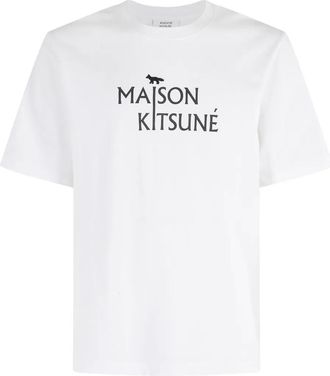 Maison Kitsuné T-shirt con logo - Bianco