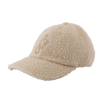 J.W.Anderson Unisex Ac0409-Fa0468-132 Wool Baseball Cap Beige