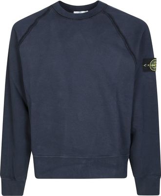 Stone Island Crew Neck Sweatshirt With Subtle Logo Patch