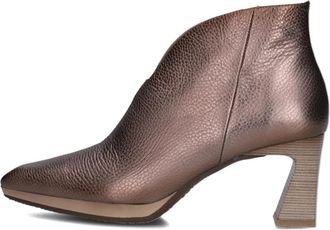 Hispanitas Bronzen Enkellaarsjes - Dames - Laarzen met Hak - Bruin - 42 EU - Leer - Schoenen