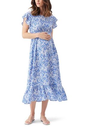 Ripe Pippa Cut Out Dress in Royal /White at Nordstrom, Size X-Small Au