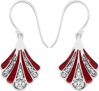 Samuel B. Silver Coral Earrings