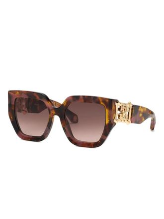 Roberto Cavalli Mirror Snake Collection sunglasses - women - Acetate/Polyester/stainless steel - One Size - Brown
