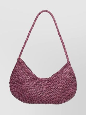 Dragon Diffusion curved shoulder bag woven texture