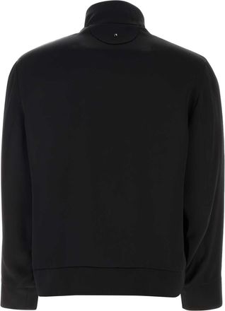 Valentino Garavani Mens Black Satin Sweatshirt Nero Felpe Sweater