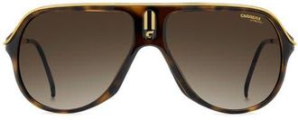 Carrera Safari 62mm Oversize Gradient Rectangular Sunglasses in Havana/Brown Sf at Nordstrom