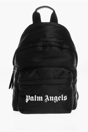 Palm Angels Zaino in Tinta Unita con Stampa in Lettering taglia Unica