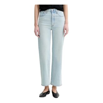Levi's Jeans, Dames, Blauw, W30 L29, Katoen, Ribcage Straight Ankle Jeans