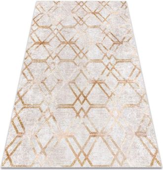 RugsX Rugsx - miro 51805.804 washing carpet Geometric, trellis anti-slip - gold yellow 200x290 cm