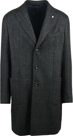 Luigi Bianchi Mantova Cappotto - Heren - Mantel - Grijs - 2XL - Wol - Jassen