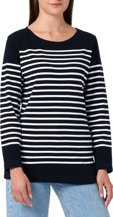 Armor Lux Armor Lux Womens Marini&egrave;re Amiral Femme Long Sleeve Top, Multicolour (Bi8 Rich Navy/Blanc Bi8), 10 (Size: 1)