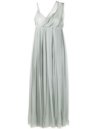 Erika Cavallini Semi Couture Abito monospalla - Verde