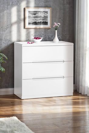 Julian Bowen Manhattan 3 Drawer Chest in White