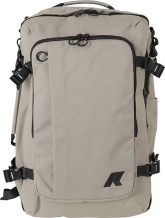 K-Way Dove Gray Salome Two-Way Zip Nylon Backpack