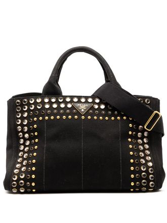 Prada Borsa a tracolla Canapa Bijoux in tela 2010-2025 - Nero