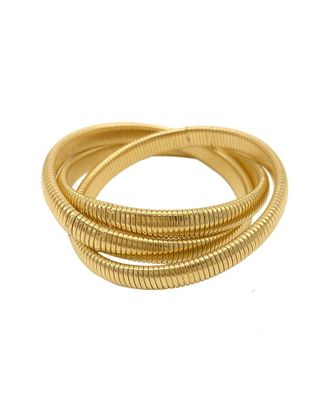 Adornia Adornia 14K Plated Omega Chain Triplet Bracelet