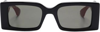 Gucci Zwarte zonnebril Gg 1860S stijl - Dames - Zonnebrillen - Zwart - ONE Size - Accessoires