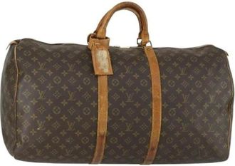 Louis Vuitton Pre-owned Weekend Bags, female, Brown, Size: ONE SIZE Pre-owned Canvas Weekend Bag