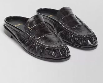 Saint Laurent leather backless loafers