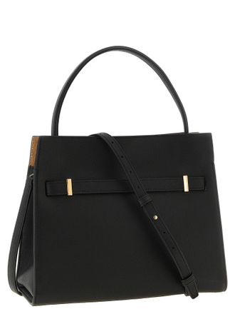 Tory Burch Lambskin Leather Shoulder Bag - Black