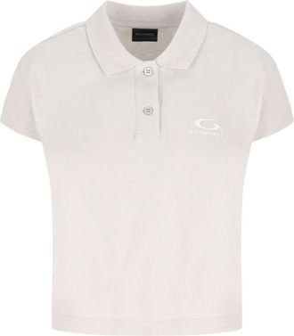 Balenciaga White Solid Shirt Collar Polo