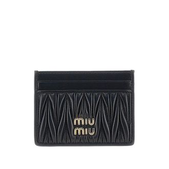 Miu Miu Matelass&eacute; nappa leather cardholder Woman One Size