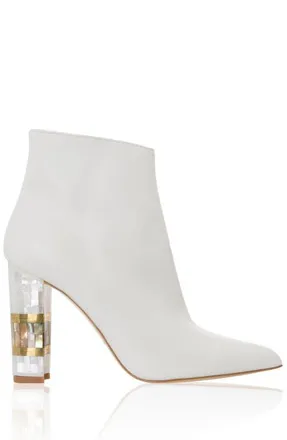 Freya Rose Jasmine White Pearl Heel Ankle Boot at Nordstrom, Size 40
