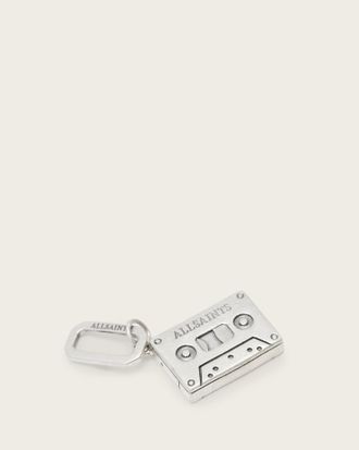 AllSaints Sterling Silver Cassette Sterling Silver Pendant Charm, Size: One Size