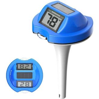 OEM [mai Usato]termometro Galleggiante Per Piscina Con Doppio Display Digitale, Impermeabile Ip68, A Energia Solare, Di Facile Lettura, Blu Scuro
