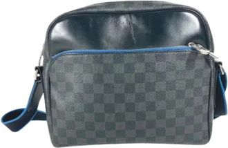 Louis Vuitton Pre-owned Damier Graphite Schoudertas - unisex - Vintage Schoudertas - Zwart - ONE Size - Leer - Vintage