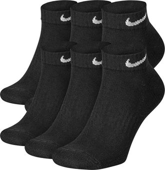 Nike Everyday Cushion Socks - Pack of 6 in 010 Black/white at Nordstrom Rack, Size Large