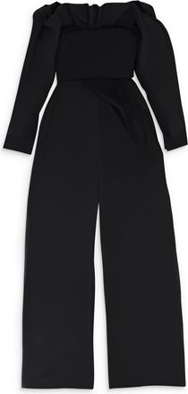 Hussein Chalayan OFF SHOULDER BLACK JUMPSUIT