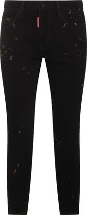 Dsquared2 Black Cotton Denim Jeans