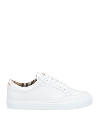 【関税&送料込】Burberry White Leather Sneakers Box leather sneakers in white - Burberry | Mytheresa