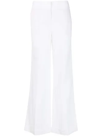Merci wide-leg mid-rise trousers - women - Cotton/Viscose/Linen/Flax - 40 - White