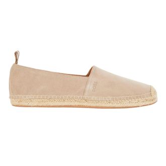 HUGO BOSS Heren Madeira Suede Slip-on Loafers (Beige)